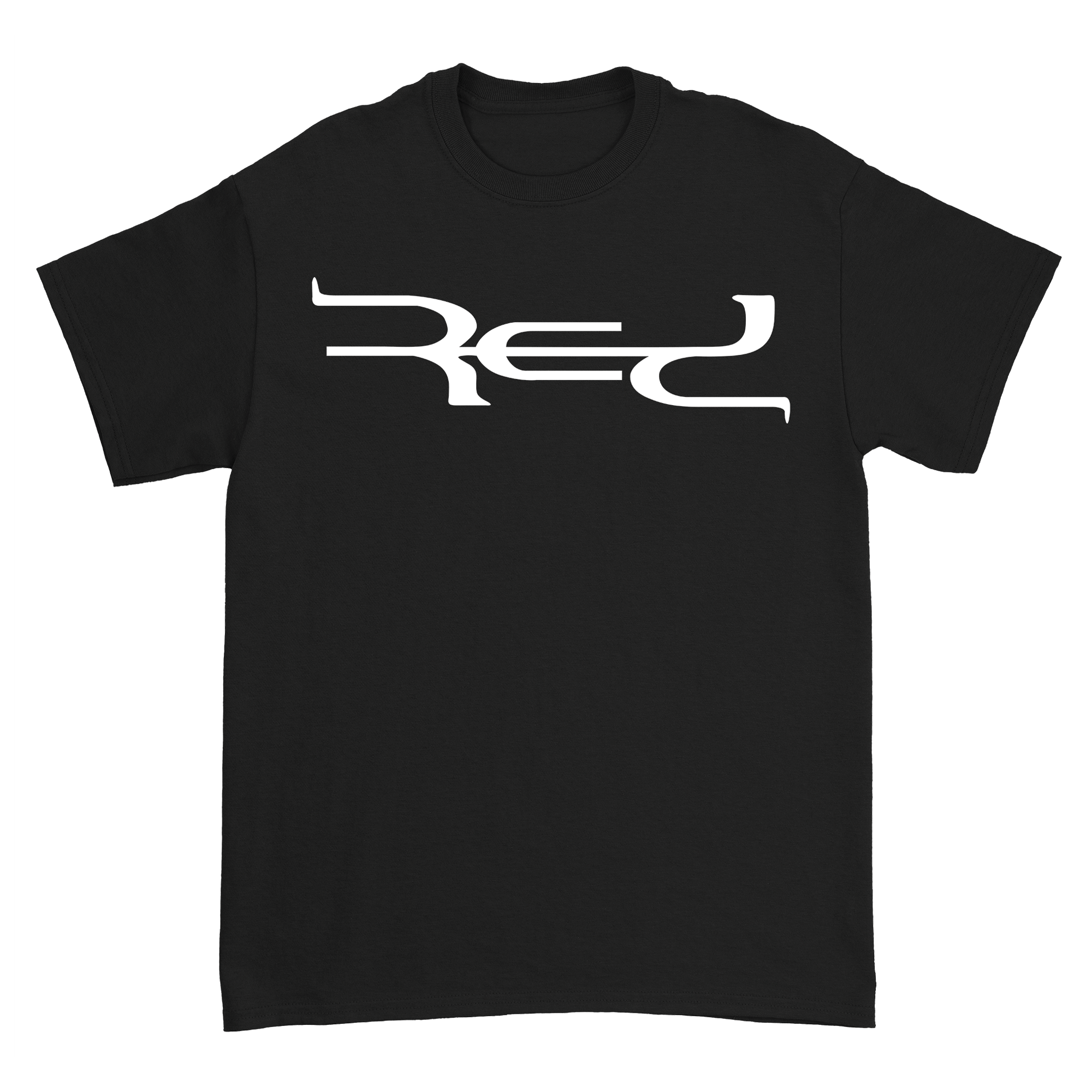 RED White Logo Tee