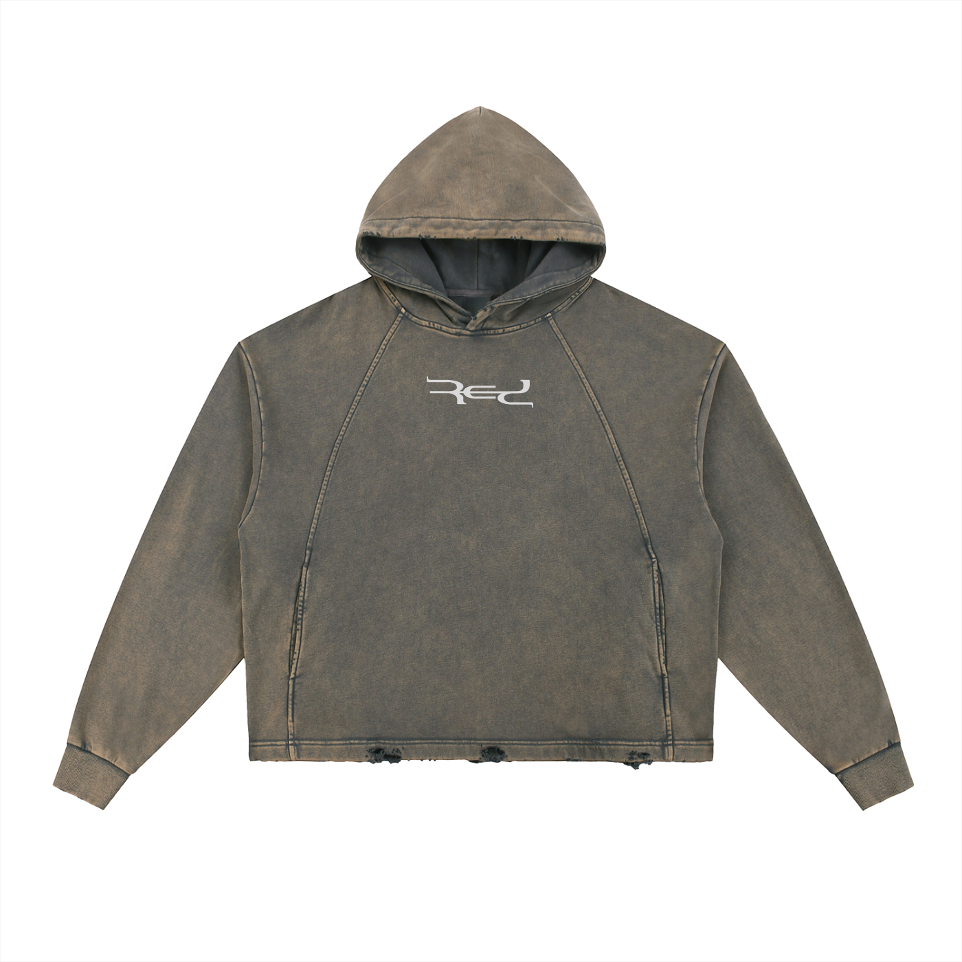 RED Metal Vintage Washed Hoodie