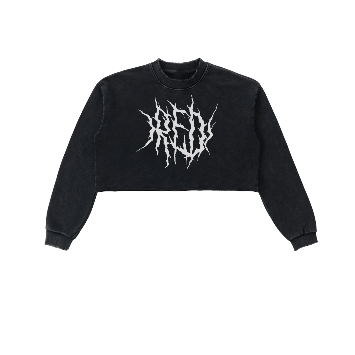 RED Metal Cropped Sweatshirt