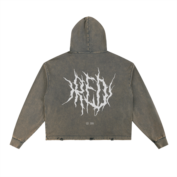 RED Metal Vintage Washed Hoodie