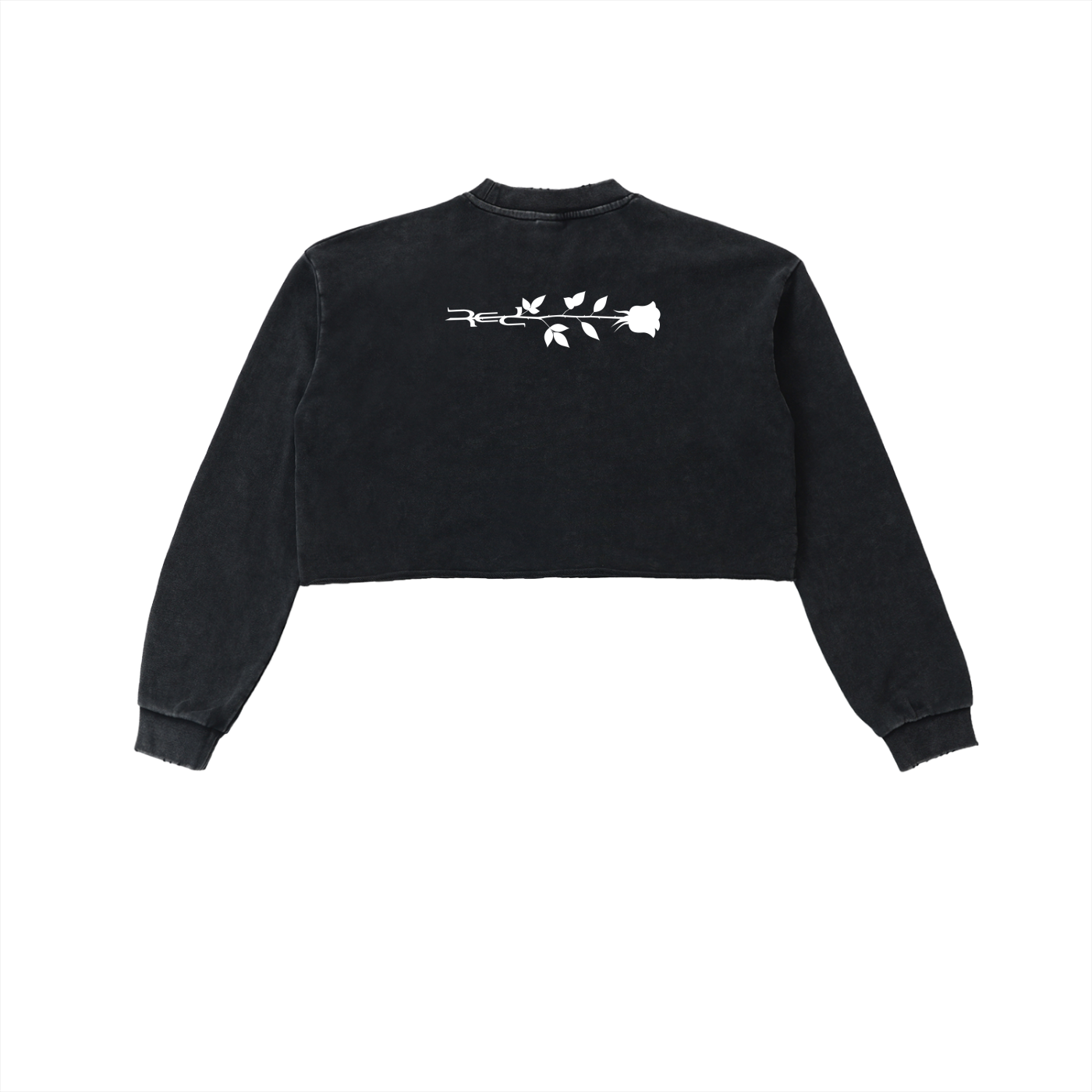 RED Metal Cropped Sweatshirt