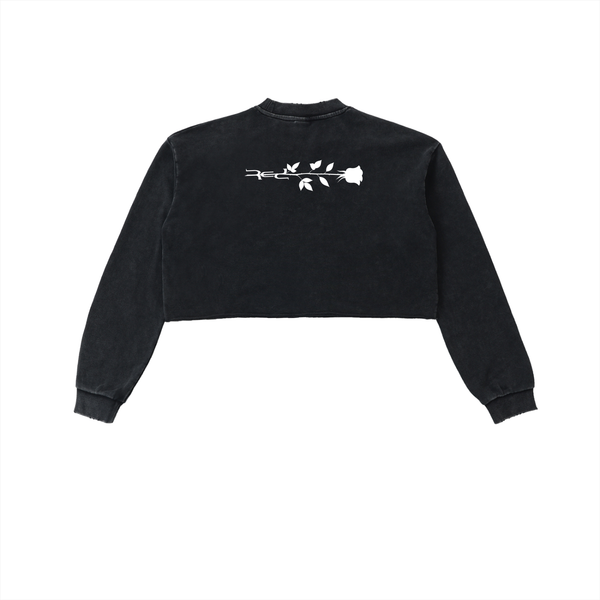 RED Metal Cropped Sweatshirt