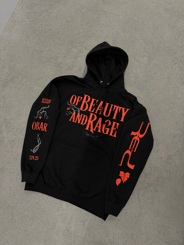 of BEAUTY and RAGE Anniversary Hoodie