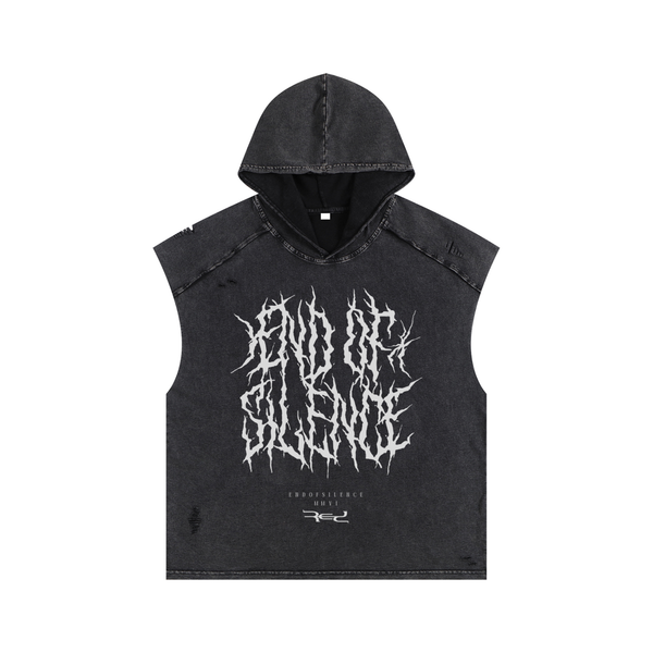 END OF SILENCE Hooded Tank Top