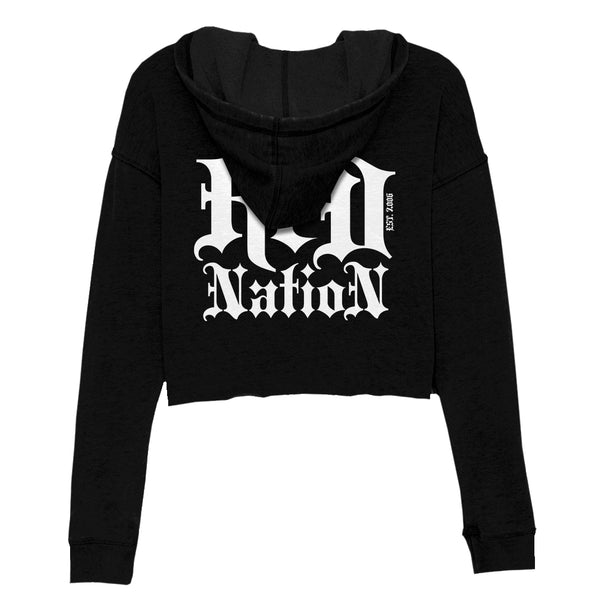 Blackletter REDNATION Crop Hoodie