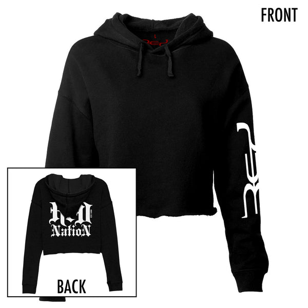 Blackletter REDNATION Crop Hoodie