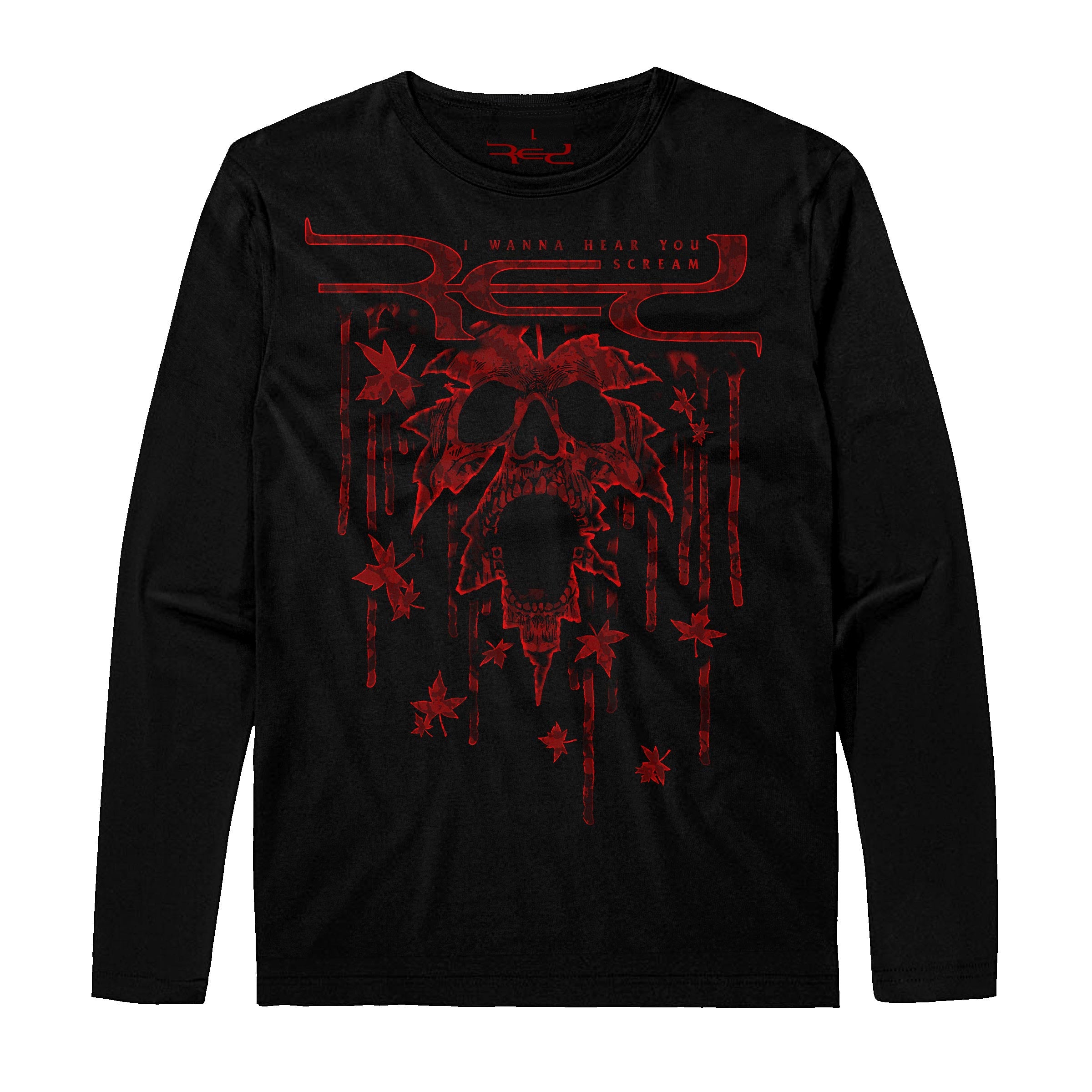 I WANNA HEAR YOU SCREAM Skull Long Sleeve Tee