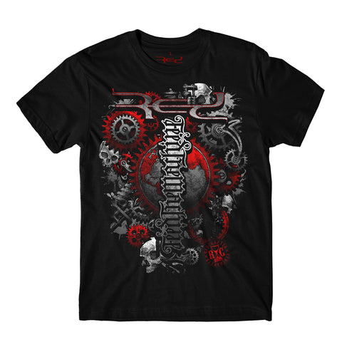 Red/Grey Feed The Machine Unisex T-Shirt